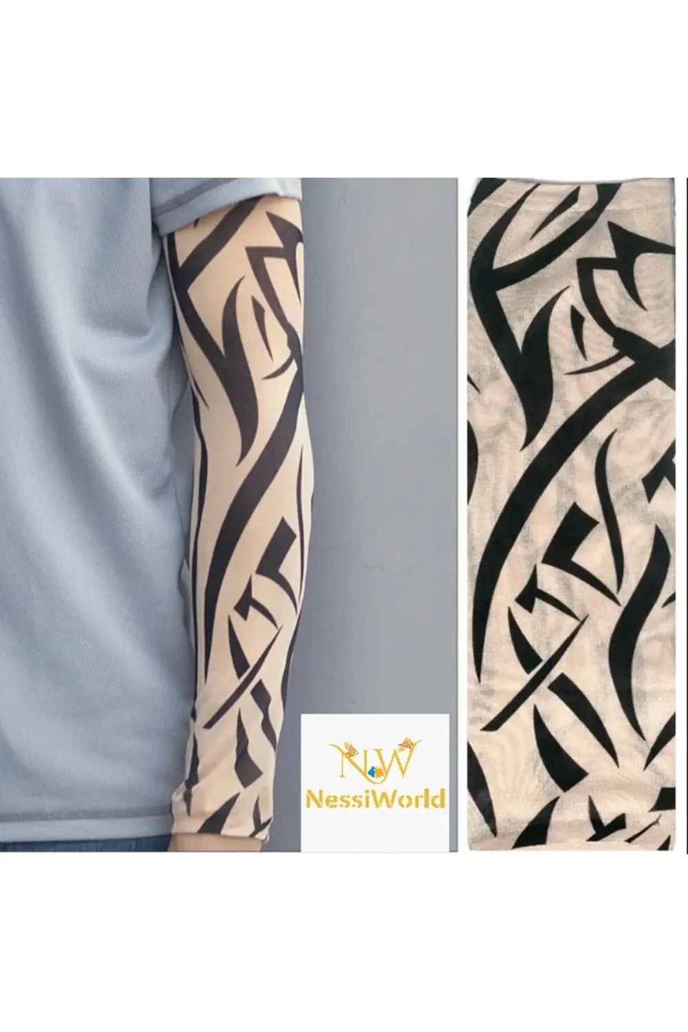 BFS Giyilebilir Kol Dövmesi Çorap Dövme 3D Baskılı Kol Bacak Dövm