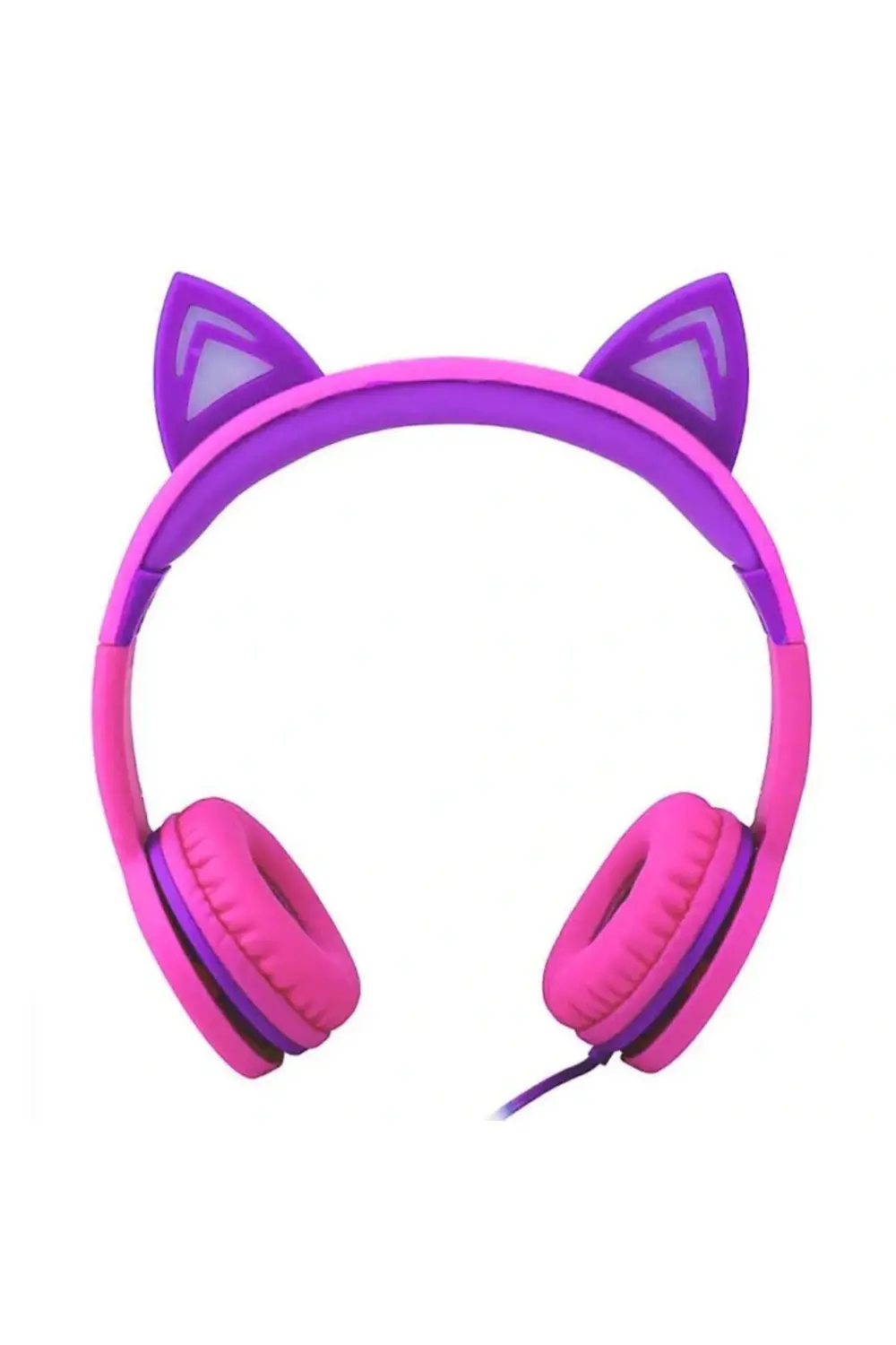 BFS Işıklı Kedi Kulaklı Kablolu Kulak Üstü Kulaklık