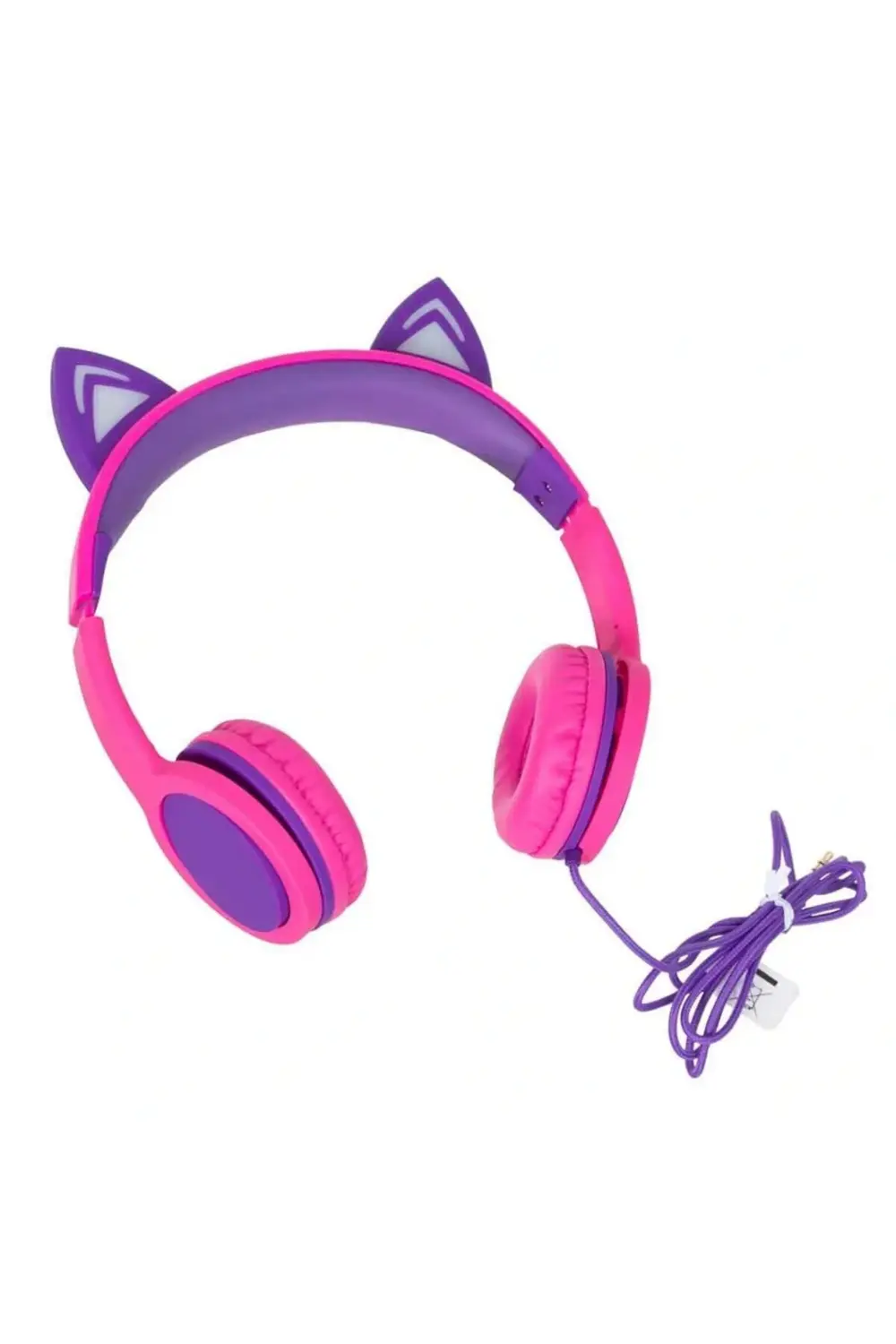 BFS Işıklı Kedi Kulaklı Kablolu Kulak Üstü Kulaklık