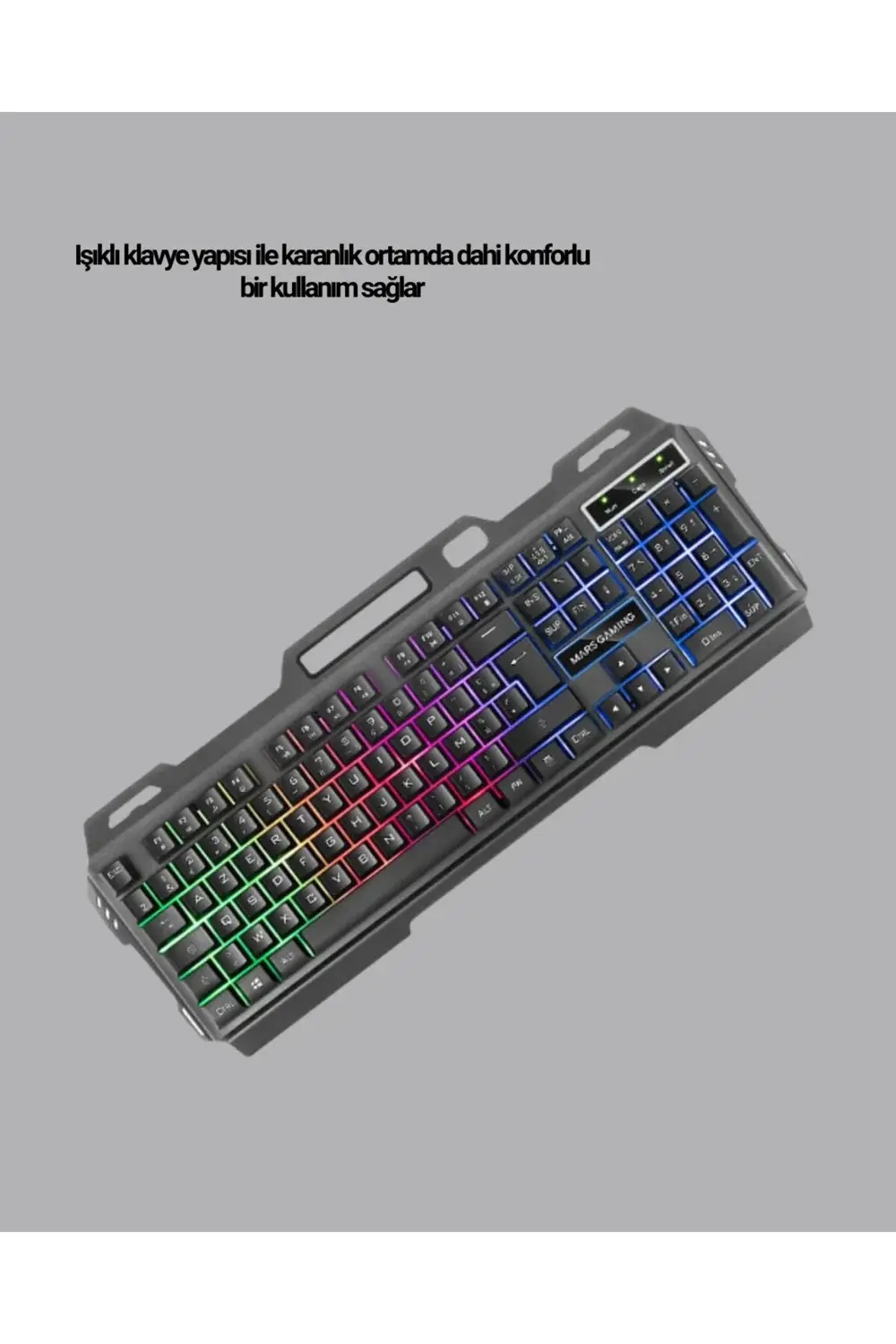 BFS Işıklı Oyuncu Klavye Mouse ve Bluetooth Kulaklık Seti Türkçe
