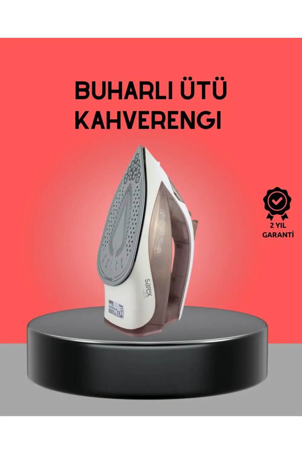 BFS Kahverengi Buharlı Ütü 2200W Sürekli Buhar 120 g Şok Buhar