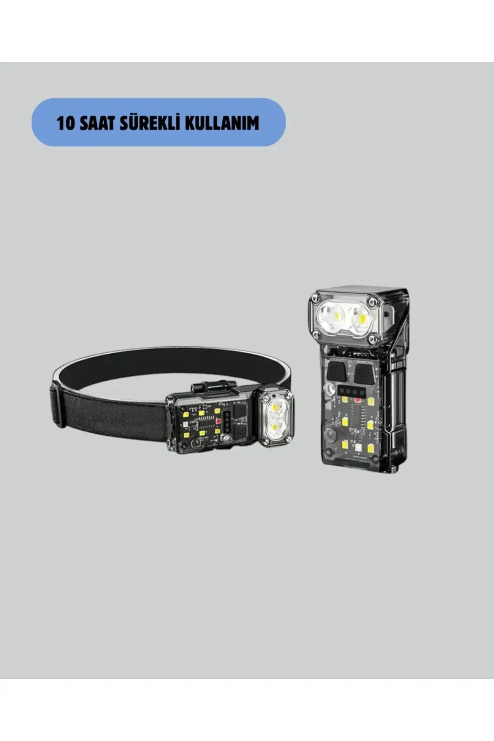 BFS Kamp ve Outdoor İçin LED Far 10 Saat Pil Sensörlü Manyetik