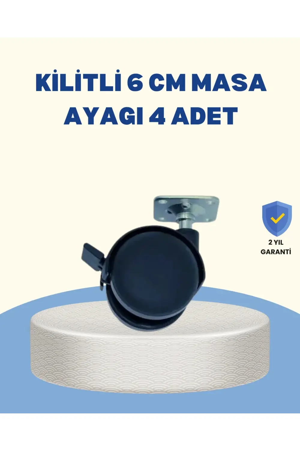 BFS Kilitli Mobilya Tekerleği 6 cm 4’lü Kolay Kurulum