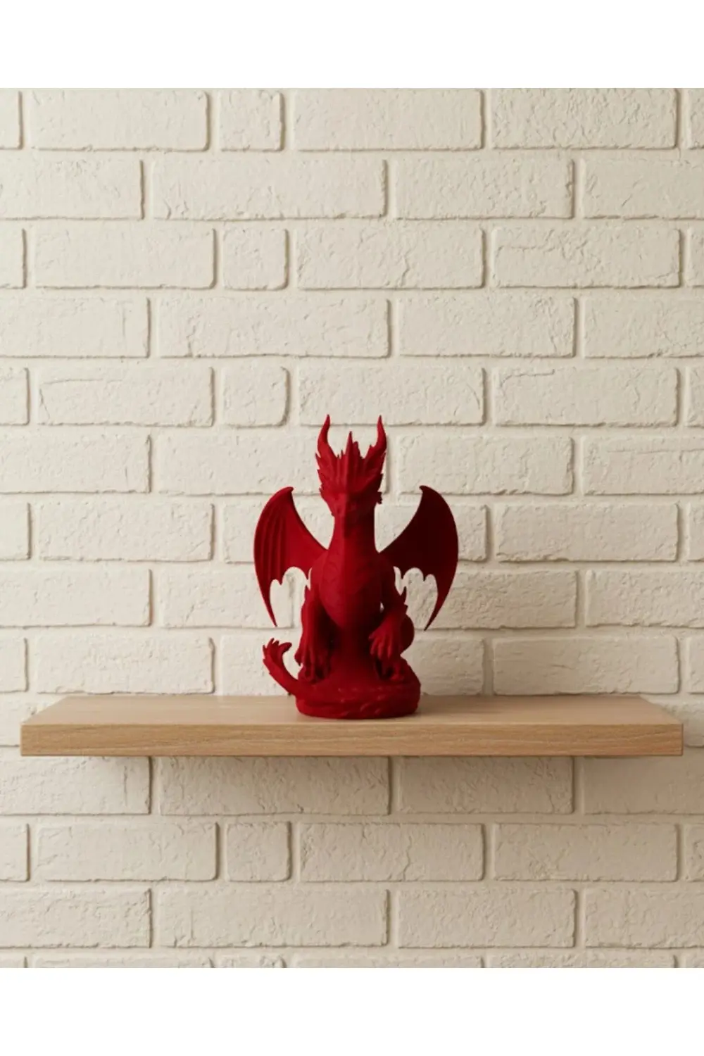BFS Kırmızı Ejderha Biblo 12 cm Dekoratif Fantastik Obje Hediyeli