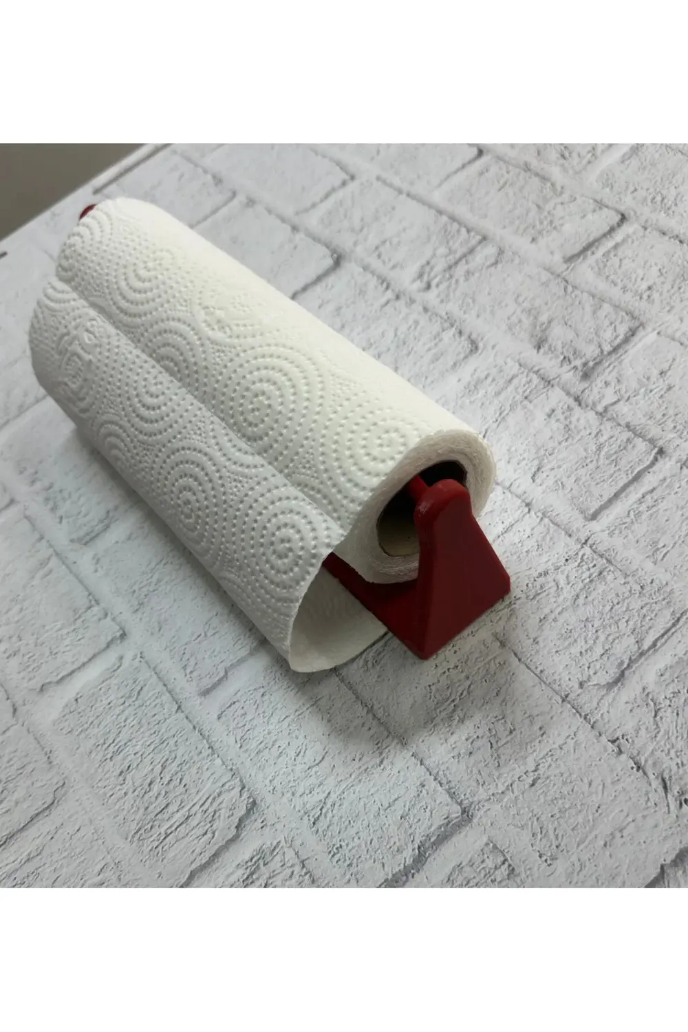 BFS Kırmızı Peçete Tutucu Dayanıklı Duvar Tipi Kağıt Havlu Askısı