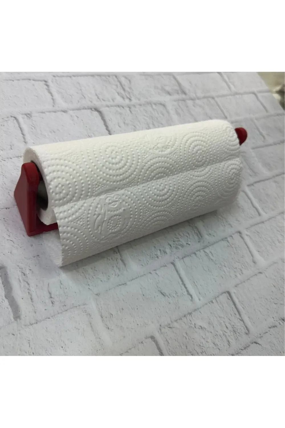 BFS Kırmızı Peçete Tutucu Dayanıklı Duvar Tipi Kağıt Havlu Askısı