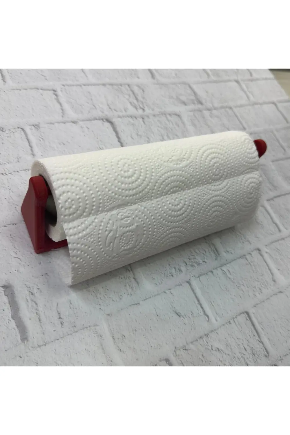 BFS Kırmızı Peçete Tutucu Dayanıklı Duvar Tipi Kağıt Havlu Askısı