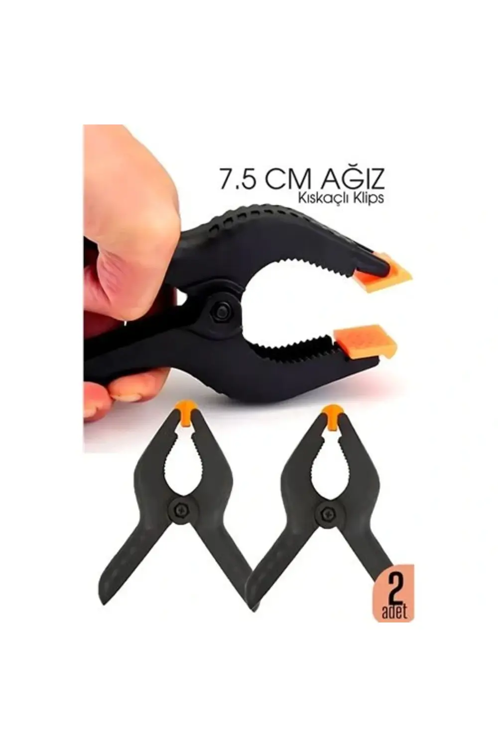 BFS Kıskaç Klips Yaylı Işken ce Plastik Kelepçe Güçlü Mafsallı Çe