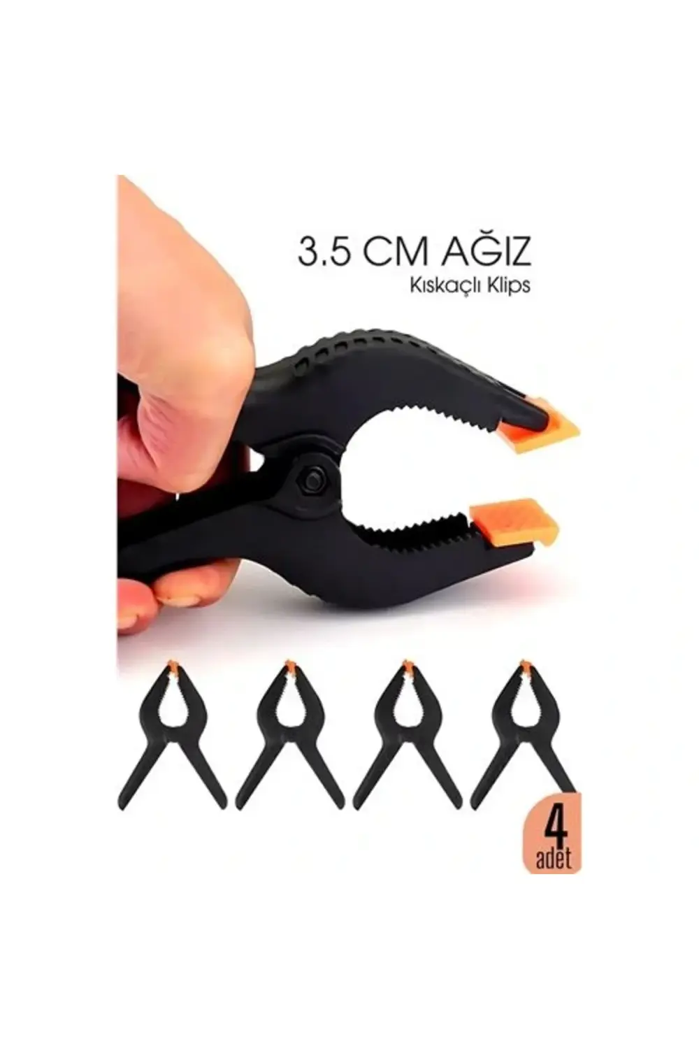 BFS Kıskaç Klips Yaylı Işken ce Plastik Kelepçe Güçlü Mafsallı Çe