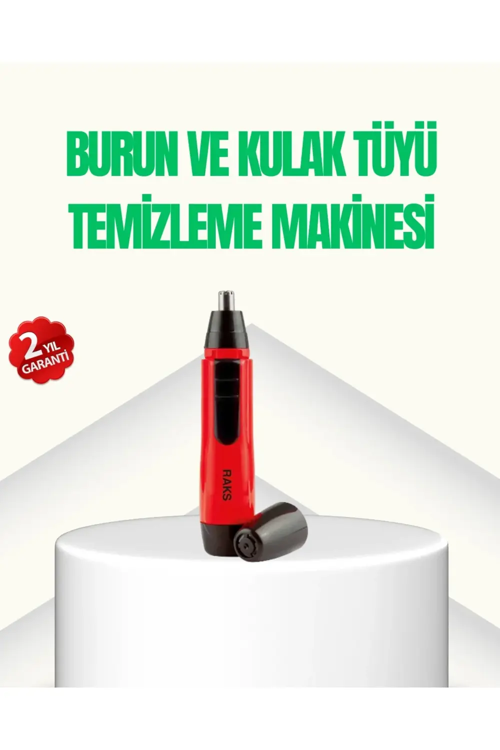 BFS Kulak Burun Tüy Temizleme Makinası Pilli Kırmızı Ergonomik