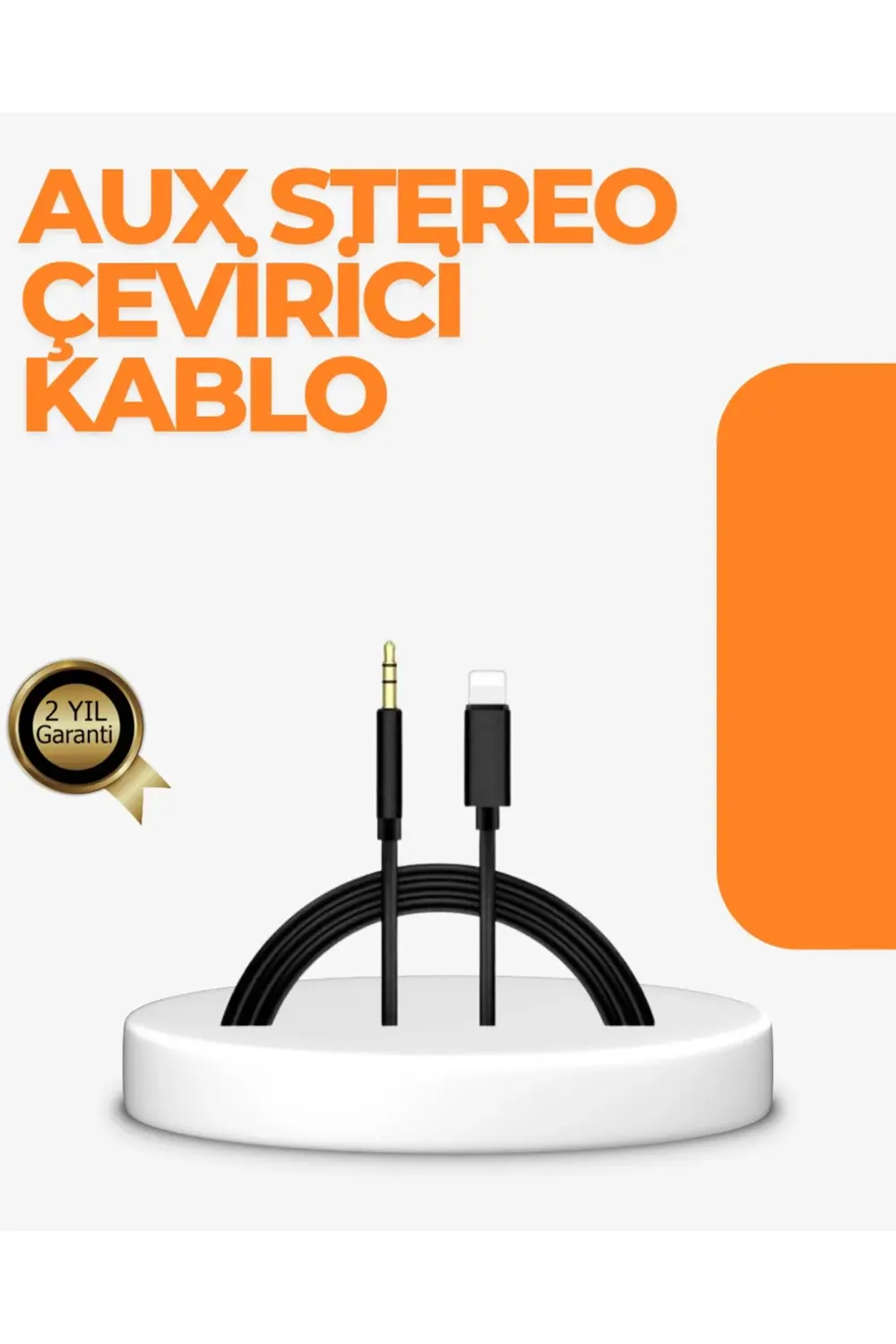 BFS Lightning Girişli Cihazlar İçin 3.5mm Aux Ses Kablo Dönüştürü