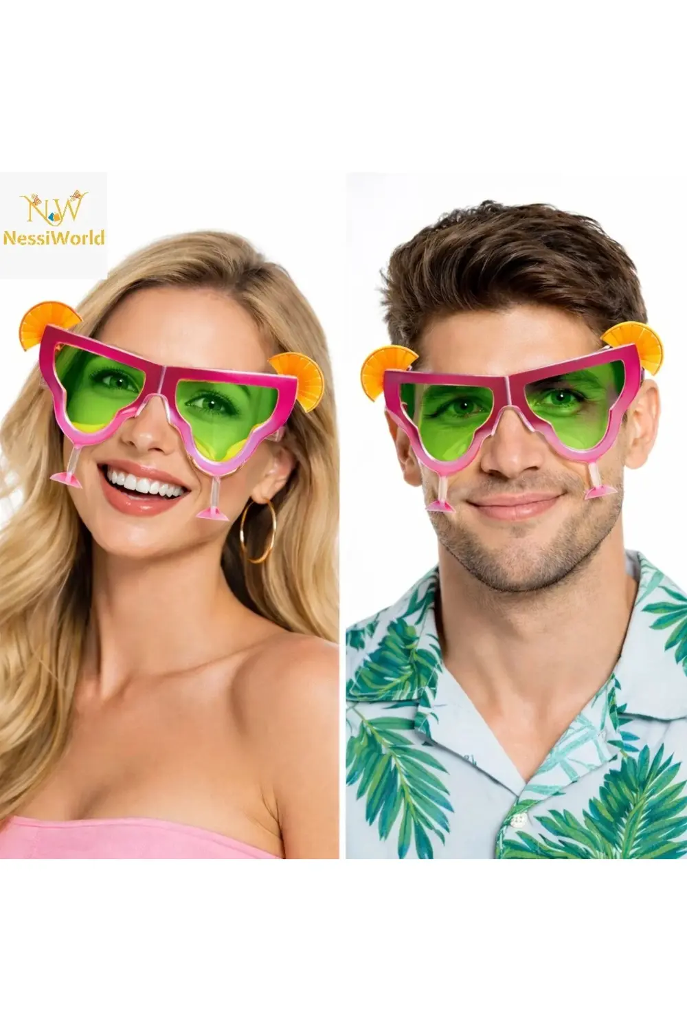 BFS Margarita Bardak Şeklinde Parti Gözlüğü Pembe 16x8 cm