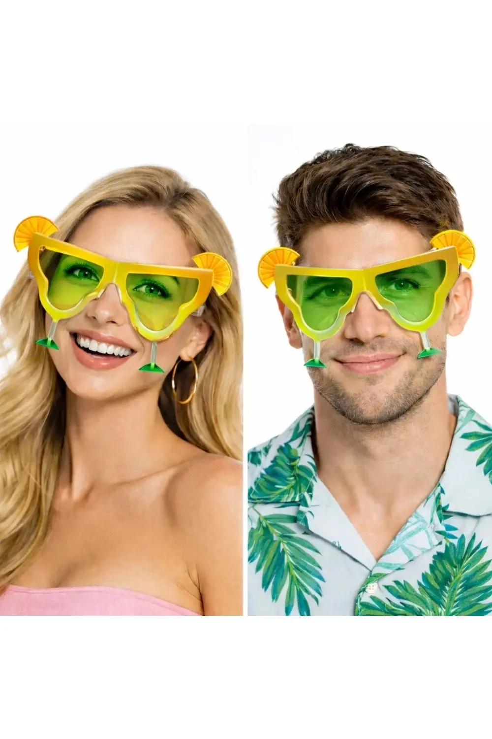 BFS Margarita Bardak Şeklinde Parti Gözlüğü Sarı 16x8 Cm