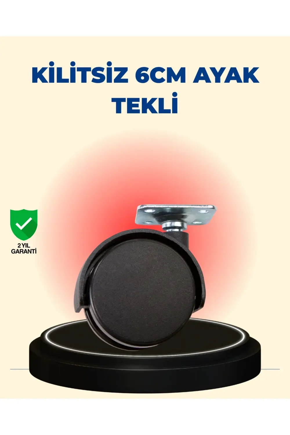 BFS Masa ve Sehpa İçin 6 cm Kilitsiz Ayak Tekli