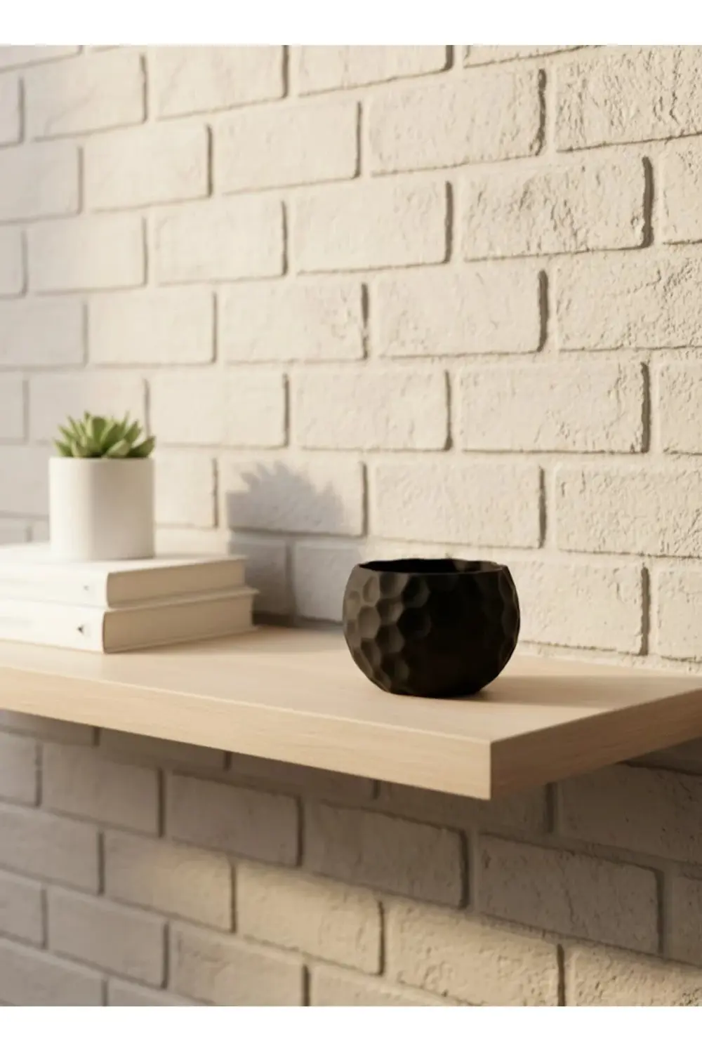 BFS Mini Siyah Dekoratif Saksı 5 cm Modern Masaüstü Bitki Saksısı