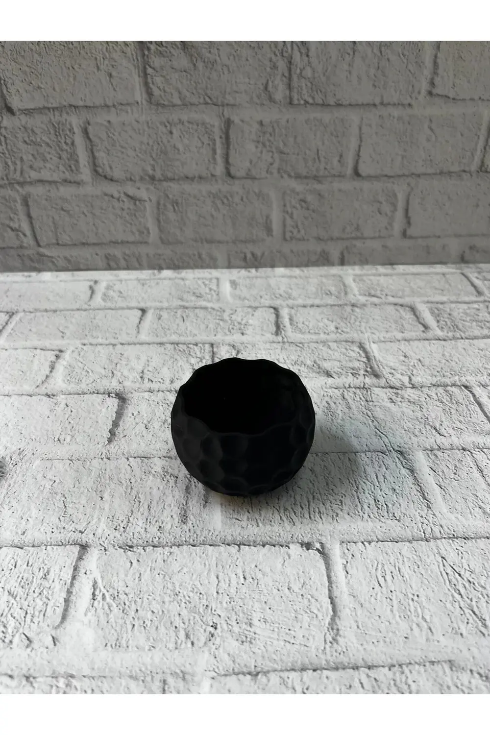 BFS Mini Siyah Dekoratif Saksı 5 cm Modern Masaüstü Bitki Saksısı
