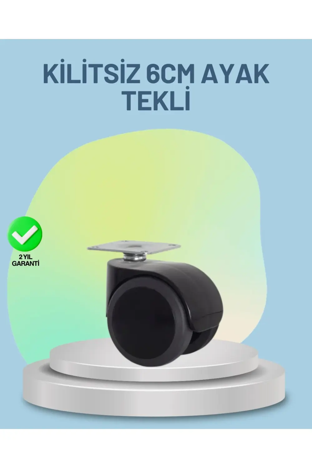 BFS Mobilya Tekerleği 6 cm Kilitsiz Tekli Satış