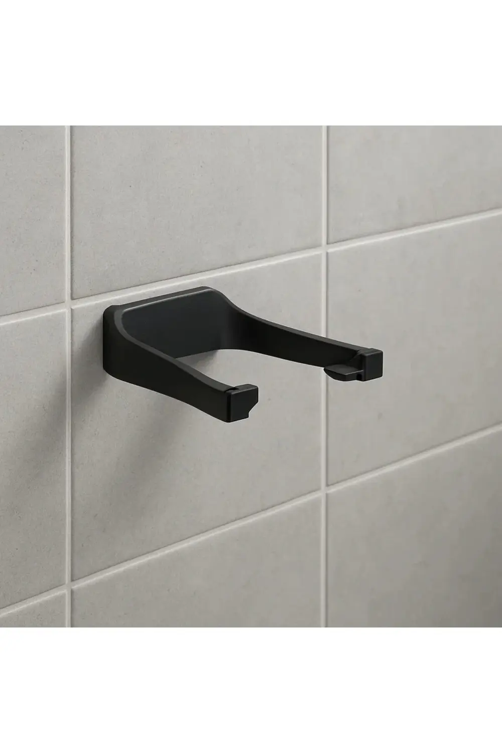 BFS Modern Siyah Tuvalet Kağıtlığı Duvar Tipi Minimal Tasarım Peç