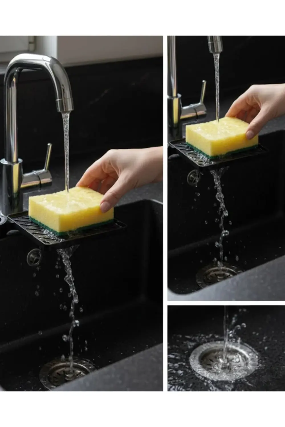 BFS Musluğa Monte Süngerlik Damlama Özellikli Mutfak Organizatörü