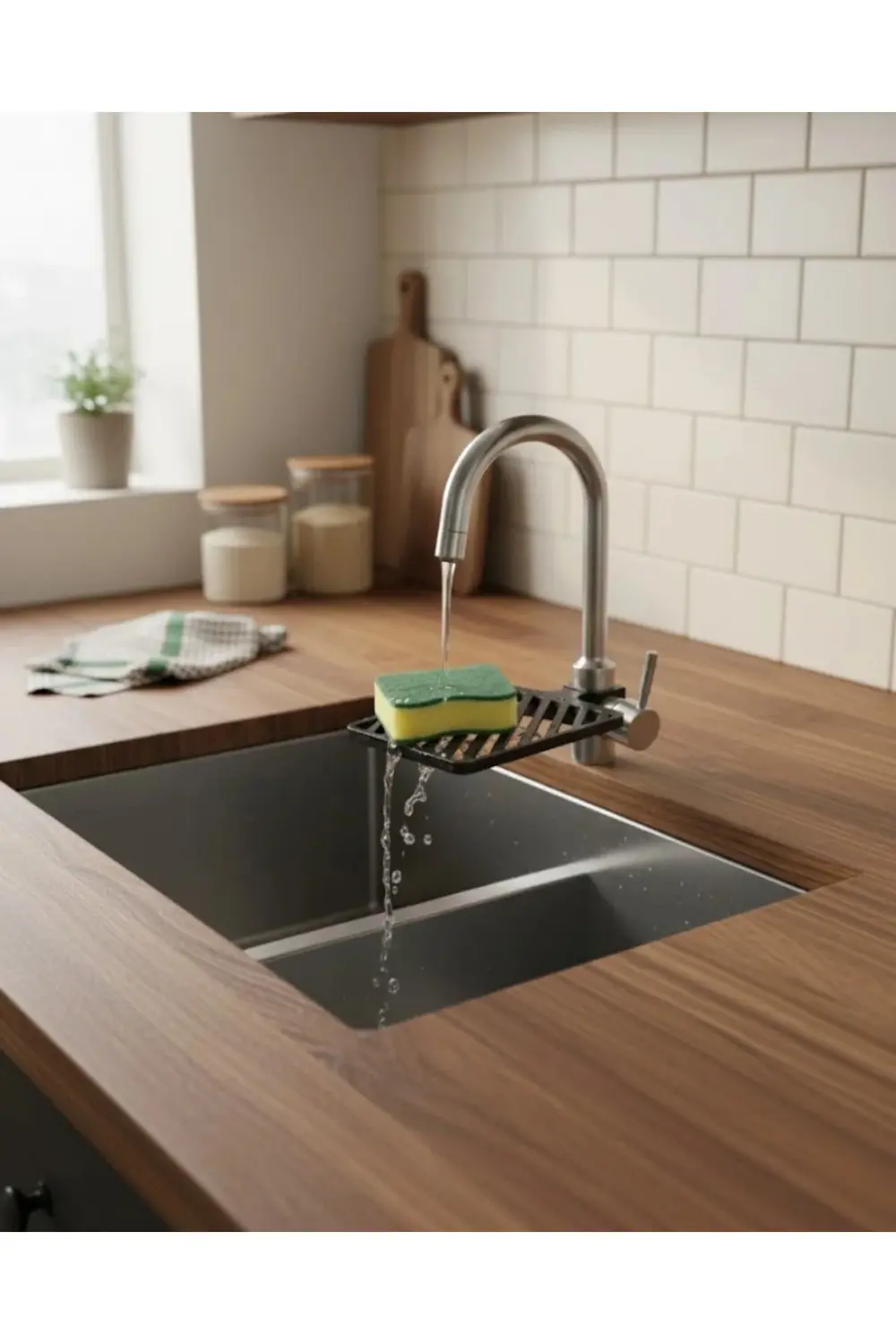 BFS Mutfak Musluk Üstü Sünger Tutucu Tezgah Düzenleyici Organizer