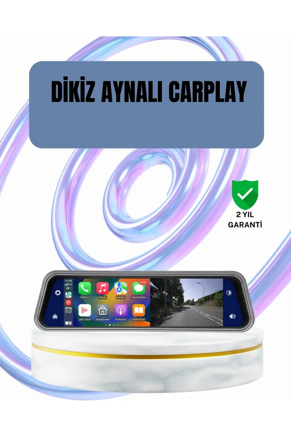 BFS Ön Arka Kameralı Dokunmatik Dikiz Aynası 170° Geniş Açı