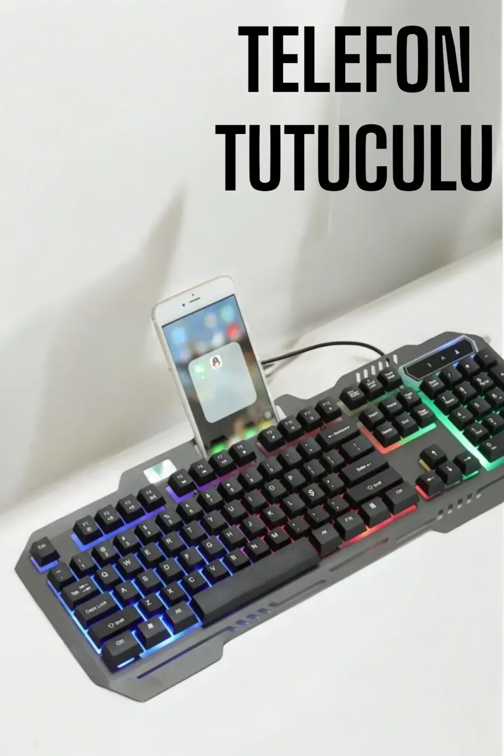BFS Oyuncu Klavyesi Q Klavye RGB Işıklı Mouse Hediyeli