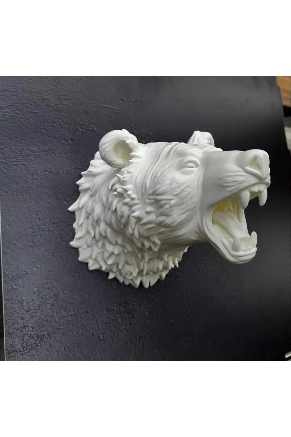 BFS Özel Tasarım Beyaz Ayı Duvar Aksesuarı 3D Dekoratif Heykel 25