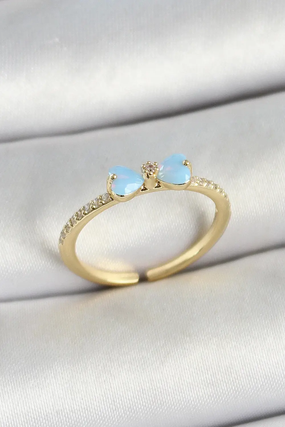 BFS Pirinç Fiyonk Figürlü Zirkon Taşlı Gold Renk Ayarlanabilir Ka