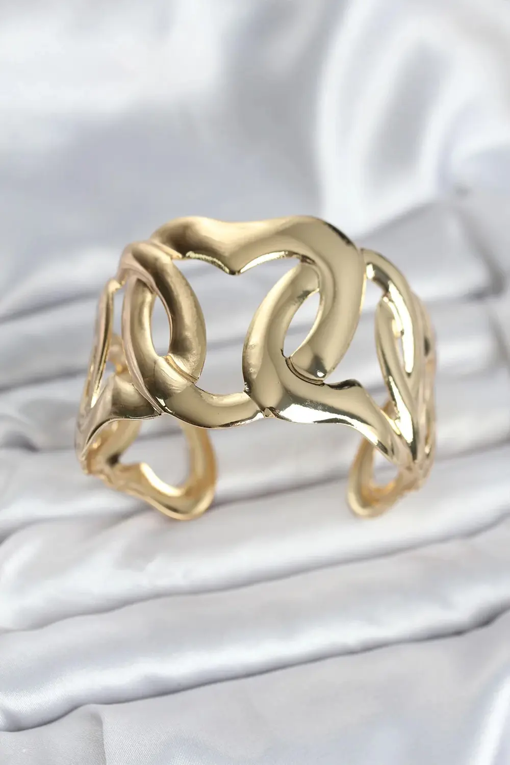 BFS Pirinç Gold Renk Vintage Kadın Bileklik