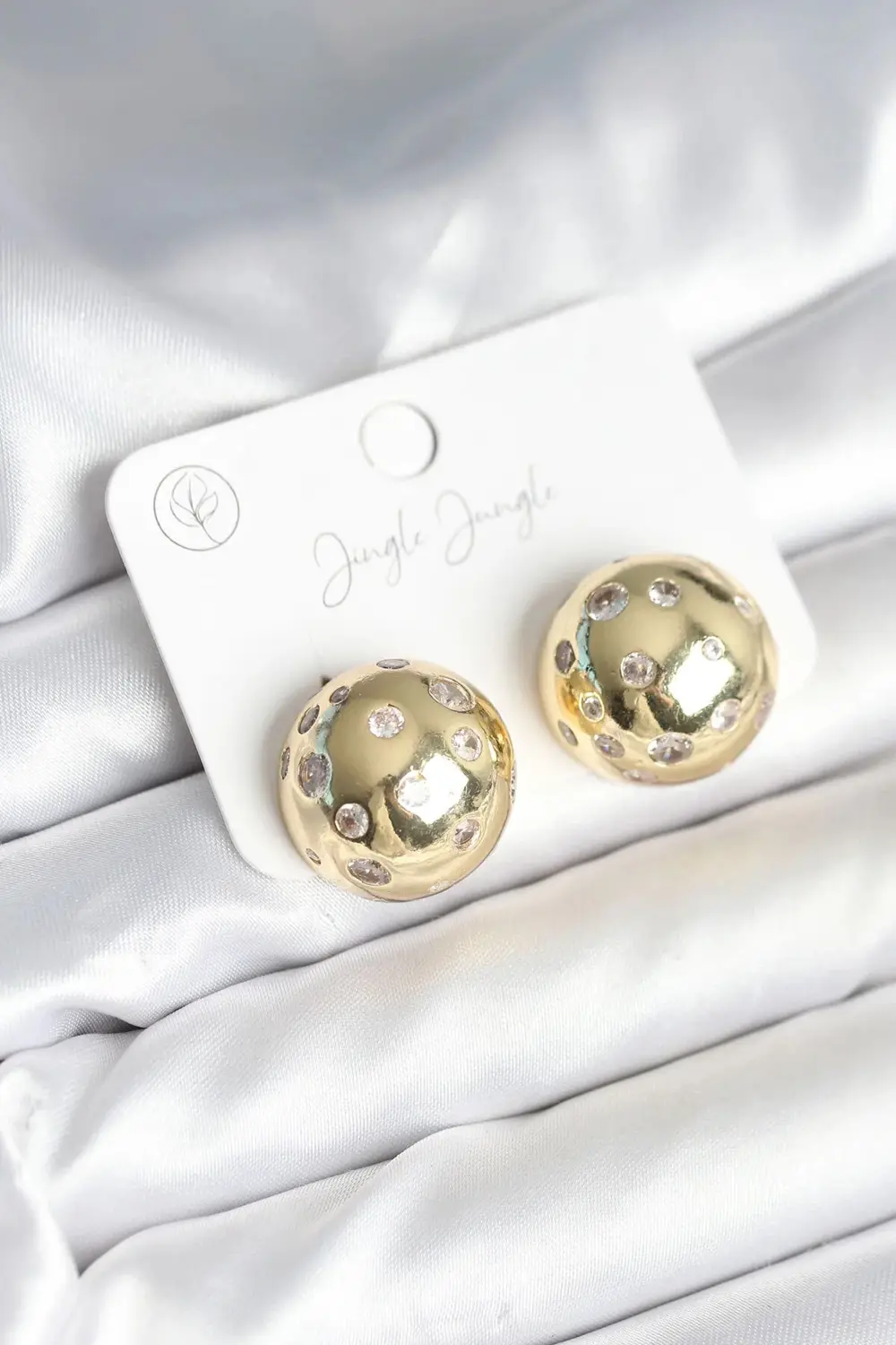 BFS Pirinç Gold Renk Zirkon Taşlı Kadın Küpe