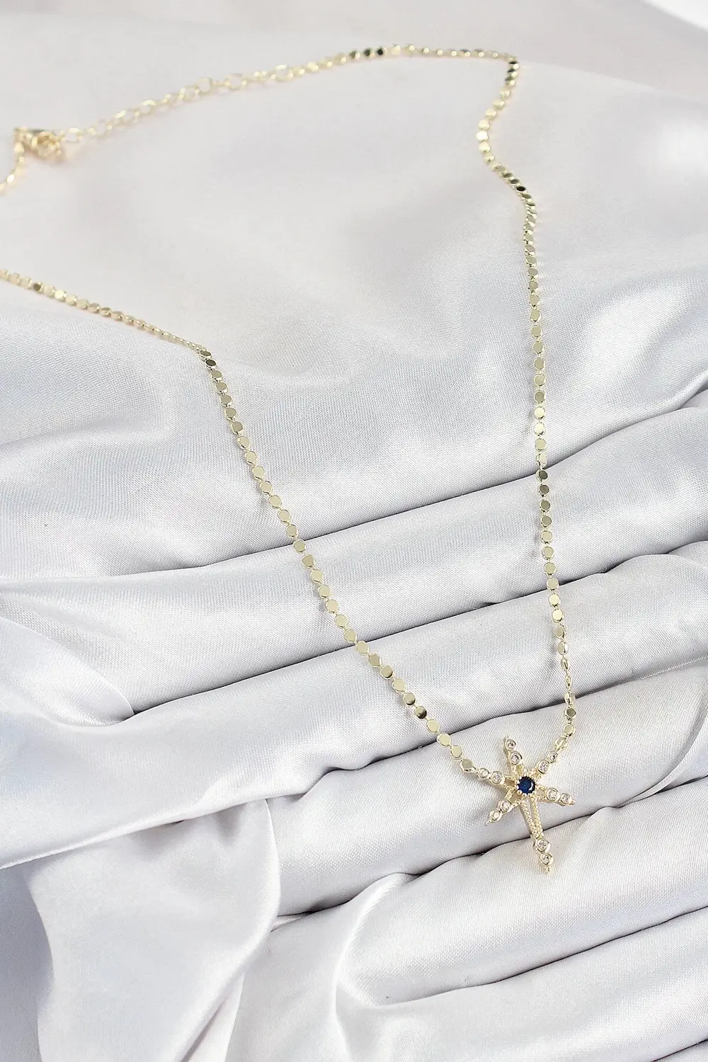 BFS Pirinç Zirkon Taşlı Kutup Yıldızı Model Ezme Zincir Gold Renk