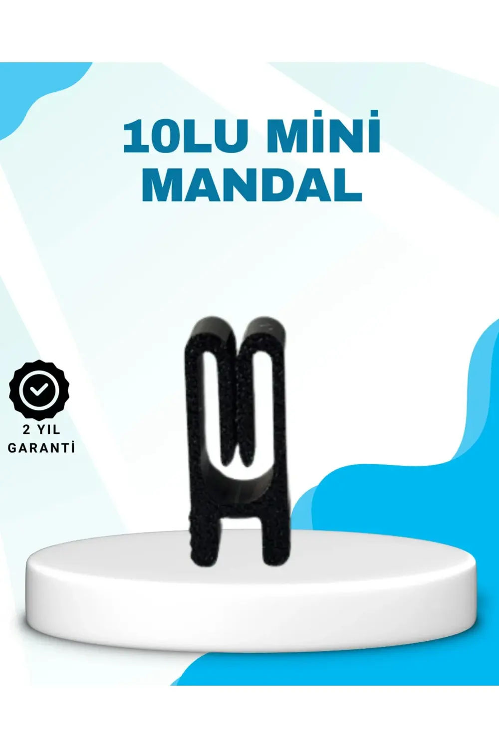 BFS Poşet Kapatma Mandalı Hava Geçirmez Siyah 10 Adet Set