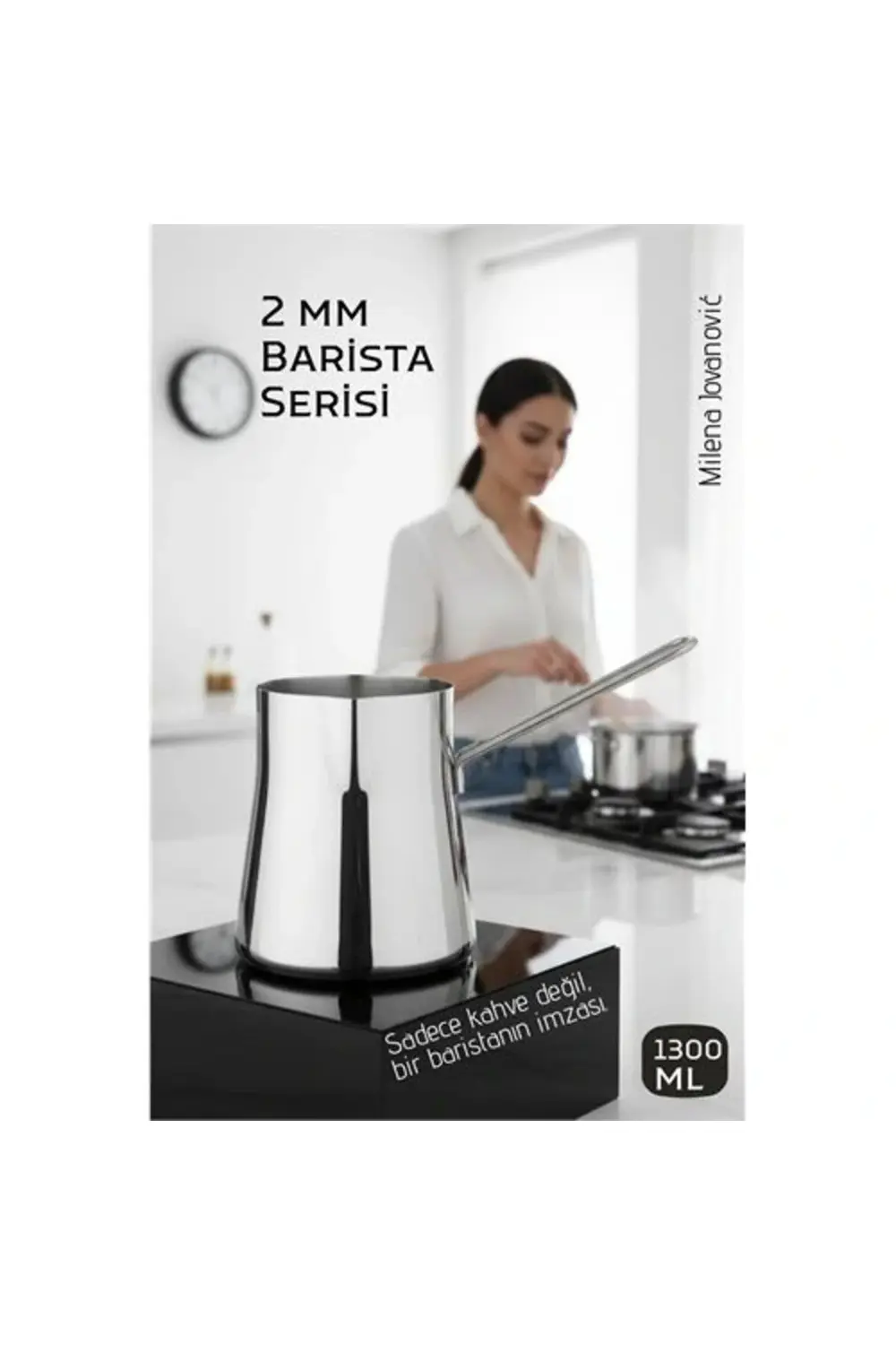 BFS Premium 304 Paslanmaz Çelik Cezve 1300 ml Profesyonel Barista BFS Premium 304 Paslanmaz Çelik Cezve 1300 ml Profesyonel Barista