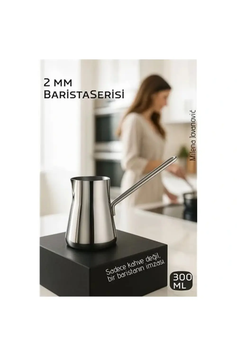 BFS Premium 304 Paslanmaz Çelik Cezve - 300 ml Profesyonel Barist