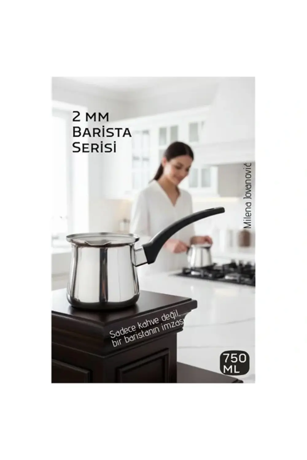 BFS Premium 304 Paslanmaz Çelik Cezve 750 ml Profesyonel Barista