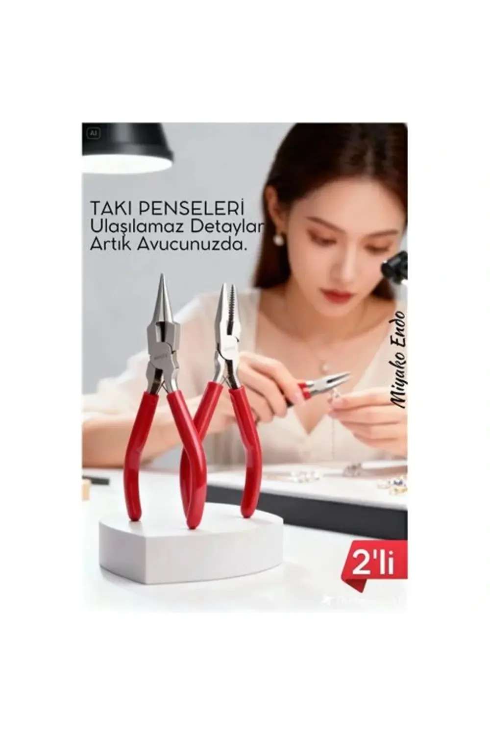 BFS Profesyonel 2'li Takı Pense Seti 12 cm Takı Yapımı İçin Mini BFS Profesyonel 2'li Takı Pense Seti 12 cm Takı Yapımı İçin Mini