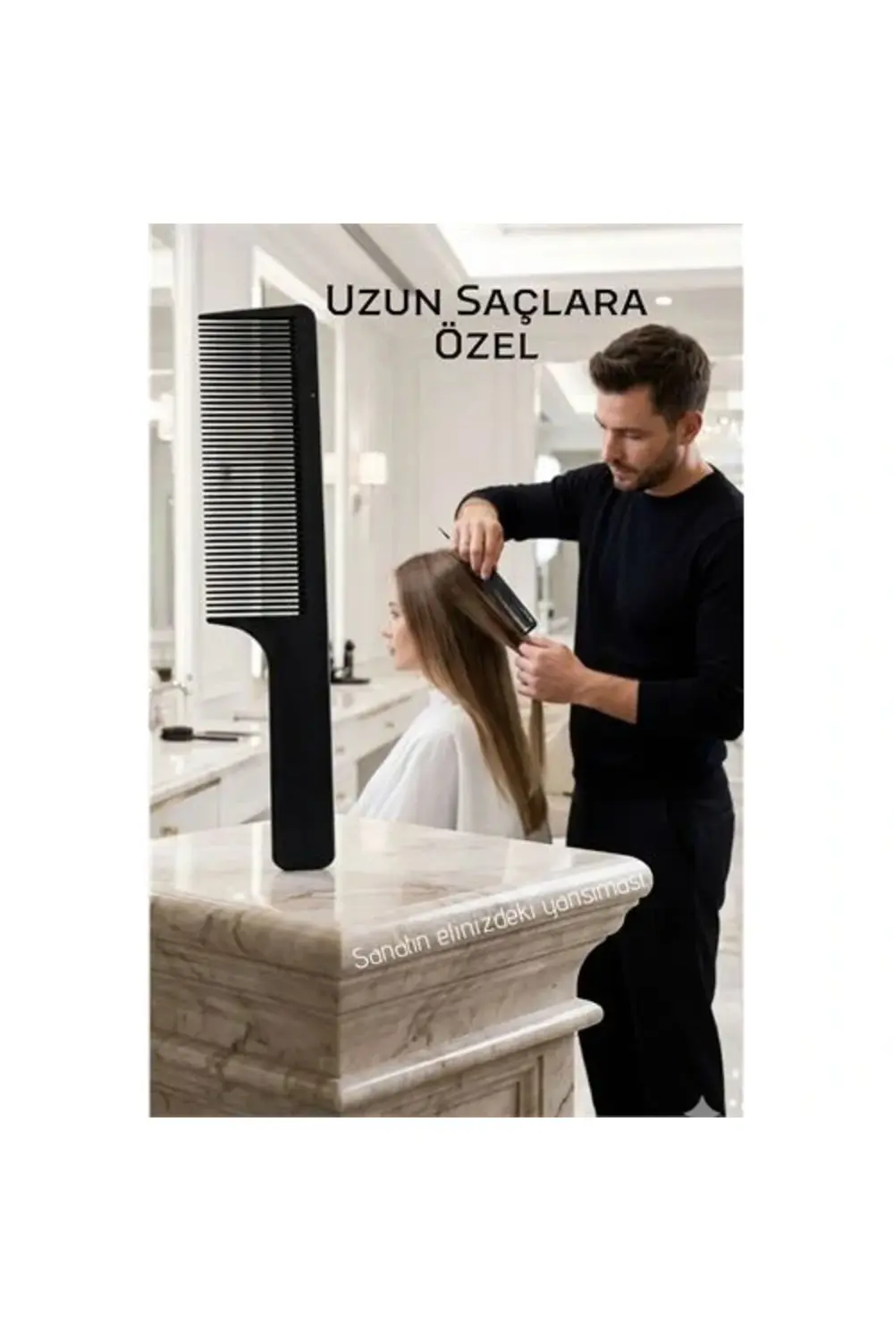 BFS Profesyonel Antistatik Uzun Saç Kesim Tarağı – Isıya Dayanıkl