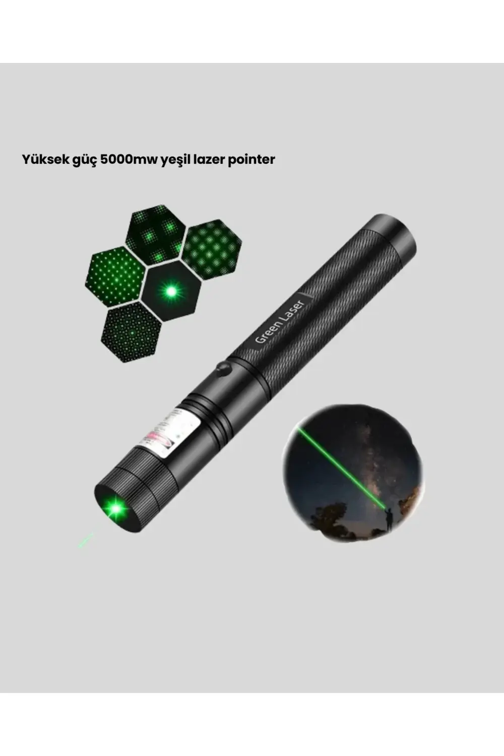 BFS Profesyonel Kullanım İçin 5000mW Yeşil Lazer İşaretleyici