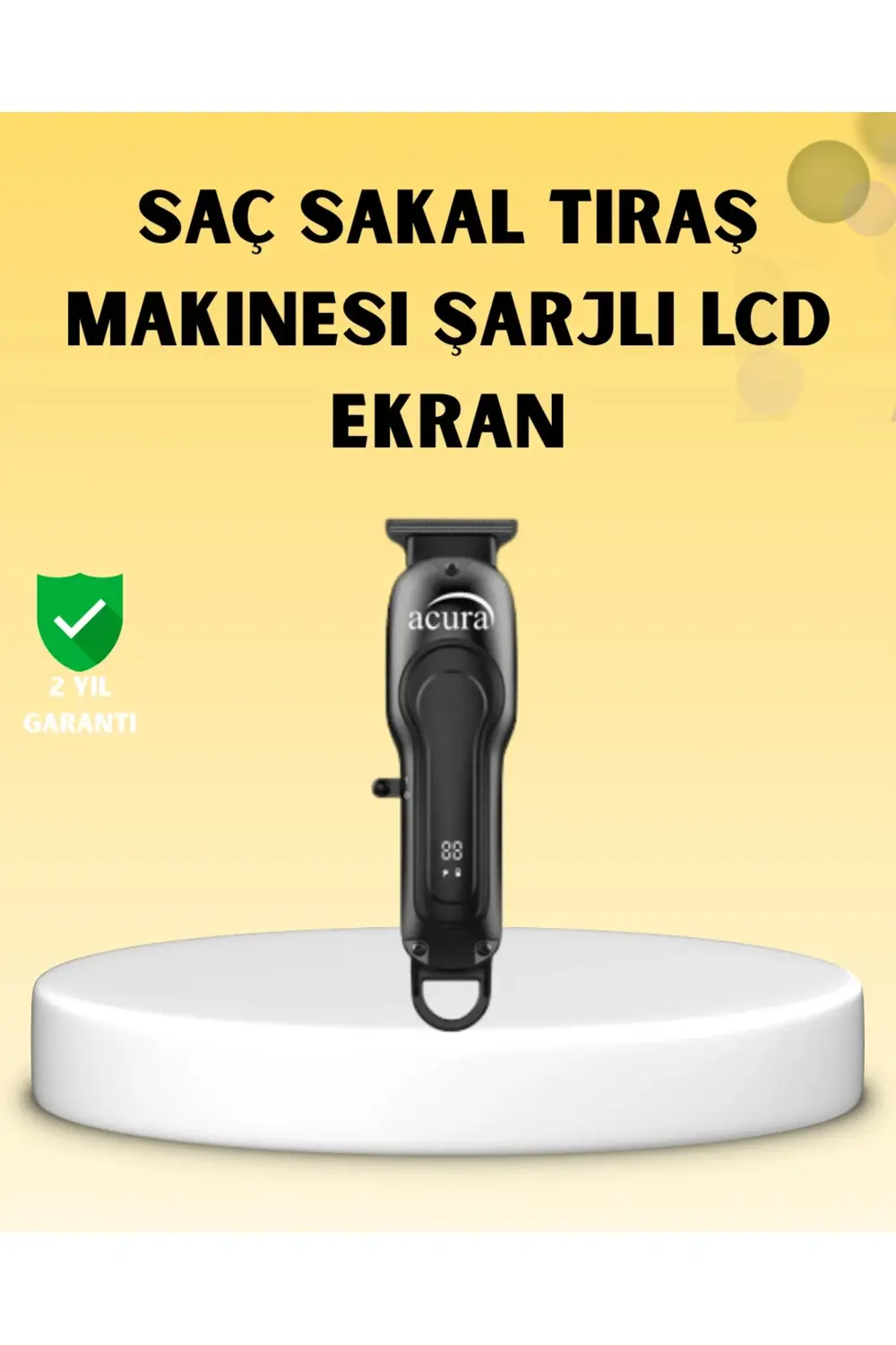 BFS Profesyonel Tıraş Makinesi LCD Ekranlı Turbo Mod ve Güçlü Mot