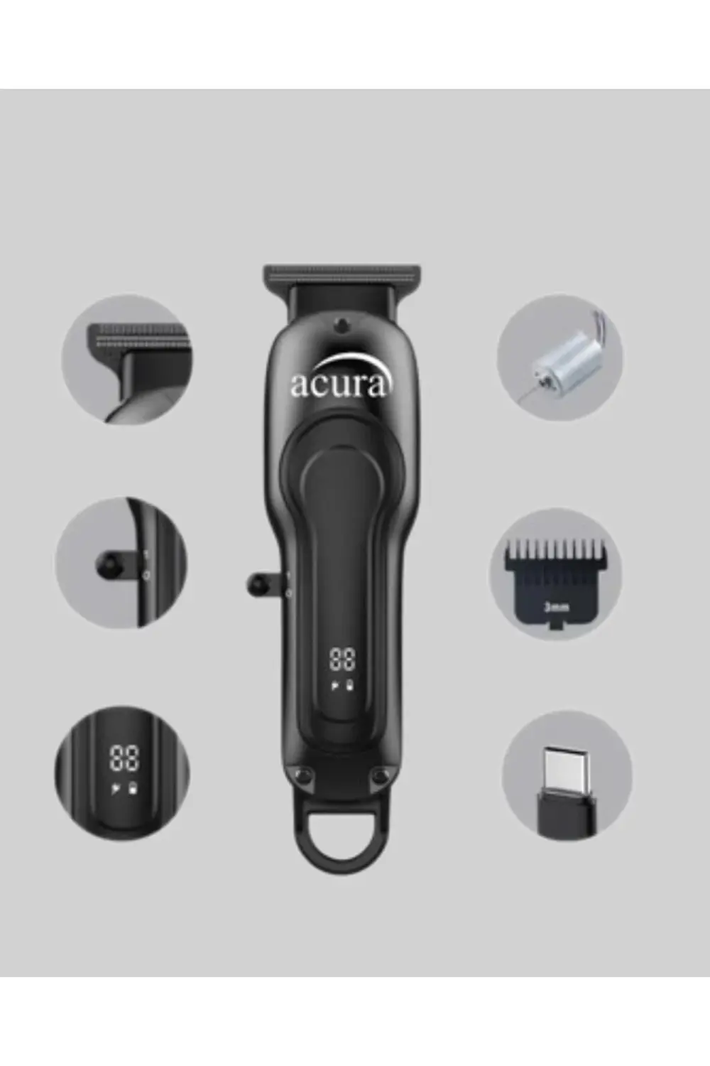 BFS Profesyonel Tıraş Makinesi LCD Ekranlı Turbo Mod ve Güçlü Mot