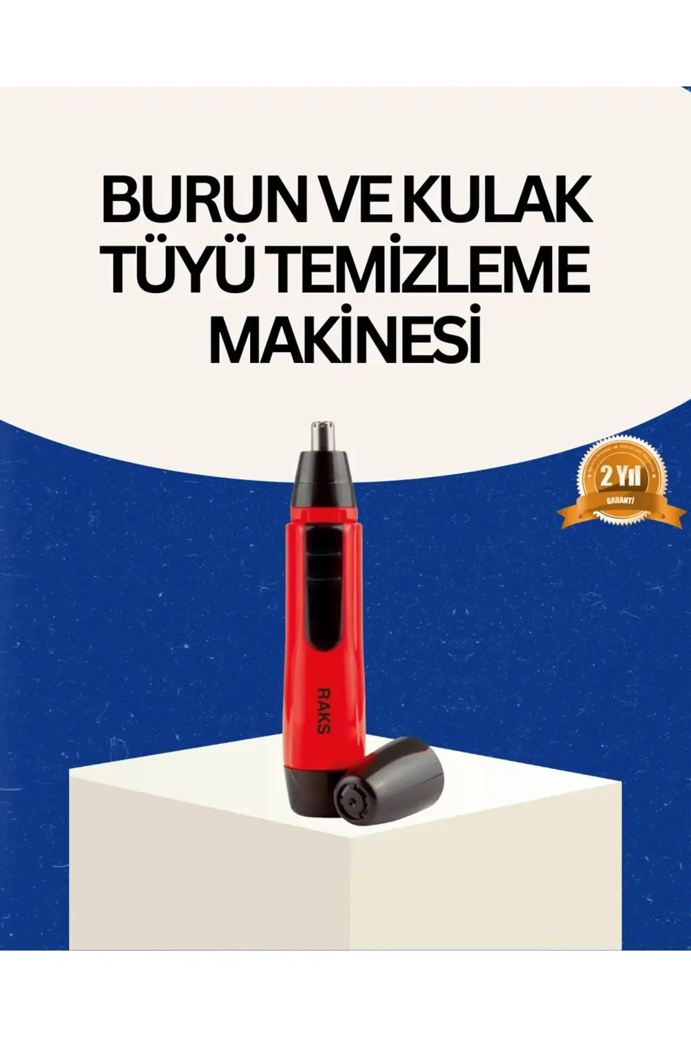 BFS Raks Kırmızı Tüy Temizleme Cihazı Kulak Burun Pilli Ergonomik