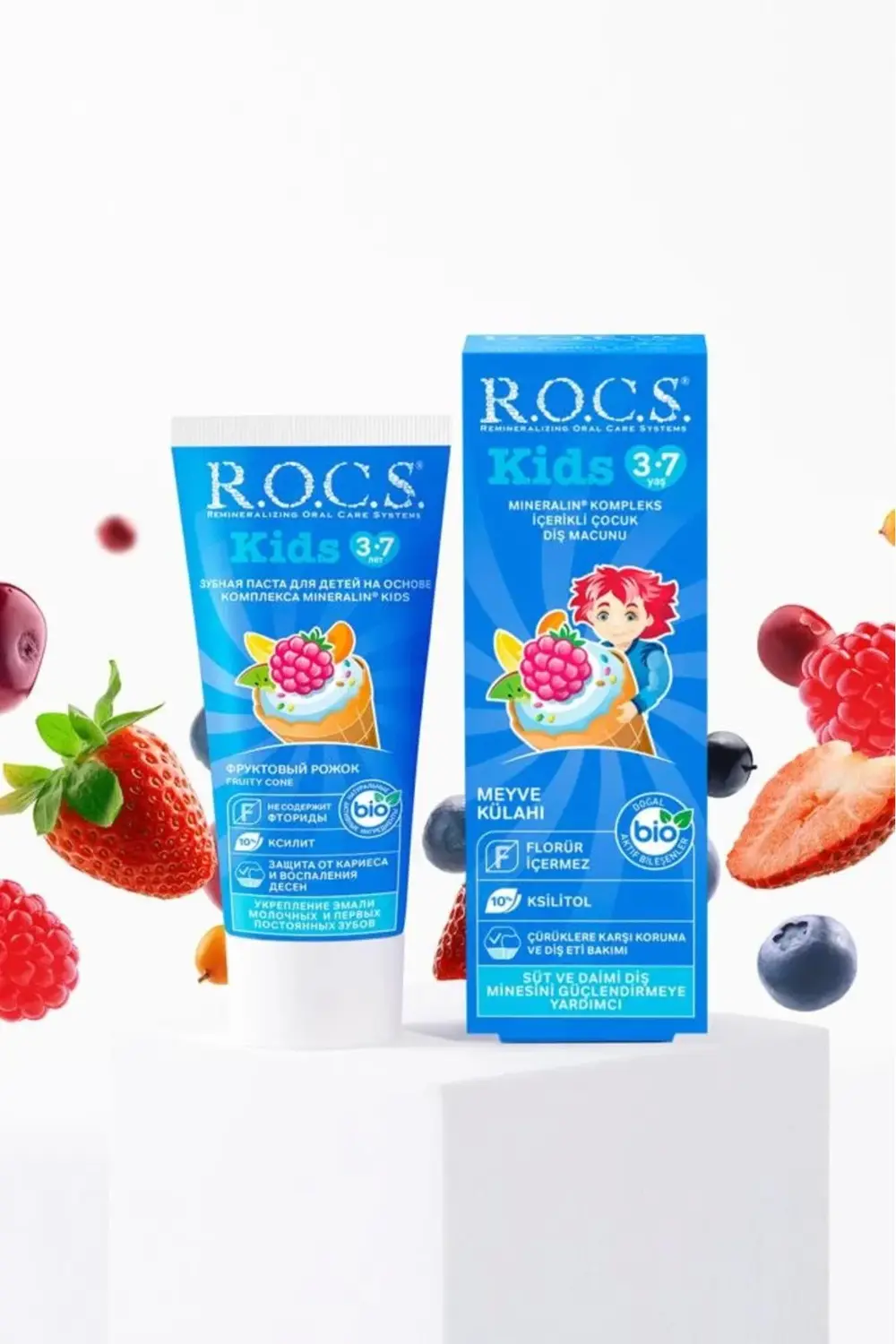 BFS R.O.C.S.Kids Diş Macunu 3-7 Yaş 35 ml Meyve Külahı