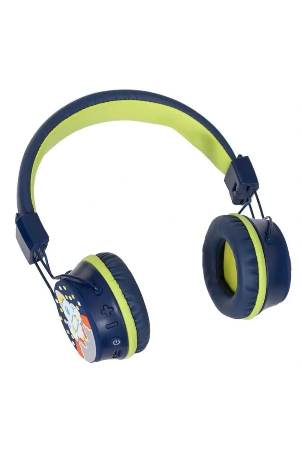 BFS Roket Desenli Bluetooth Kulak Üstü Kablosuz Kulaklık