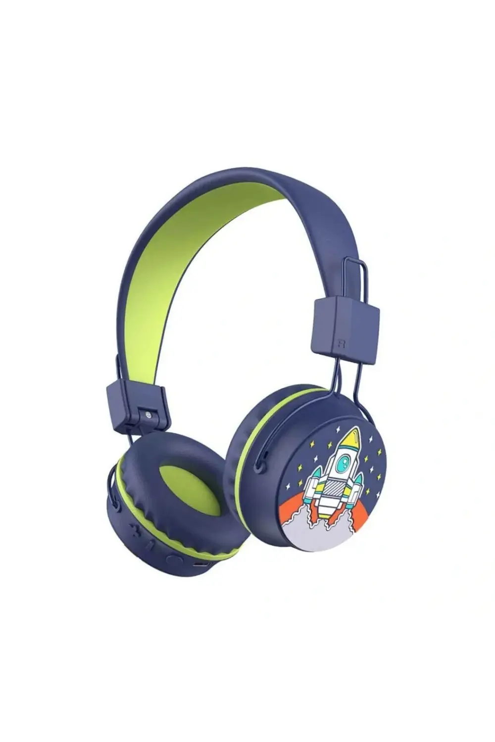 BFS Roket Desenli Bluetooth Kulak Üstü Kablosuz Kulaklık