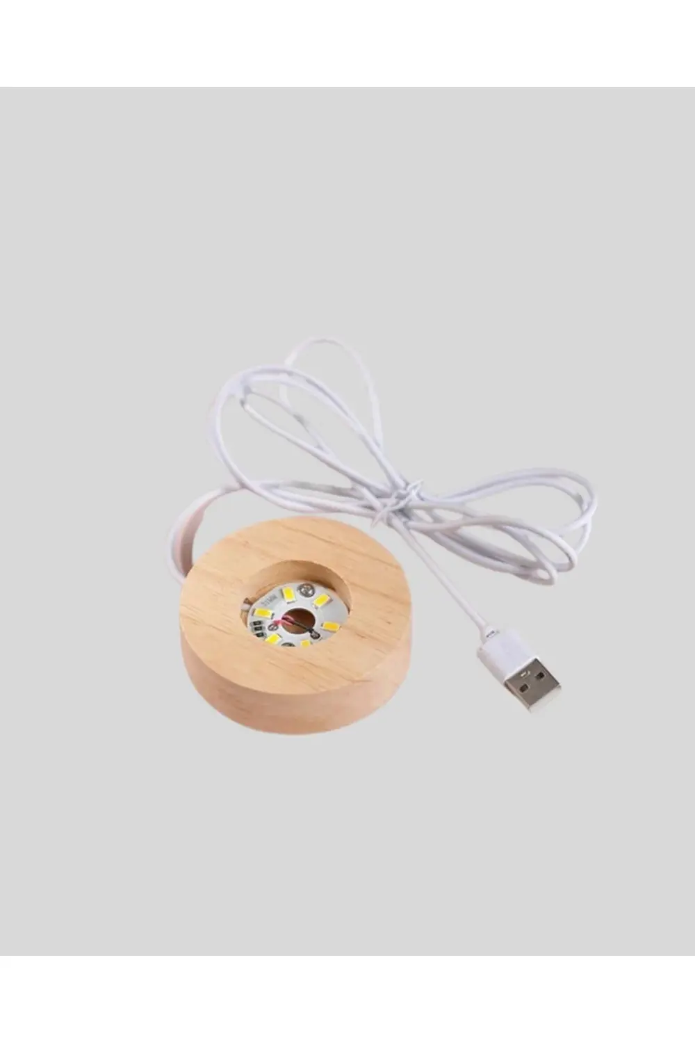 BFS Romantik Kalpli Kristal Cam Küre USB’li Işıklı Dekoratif Obje