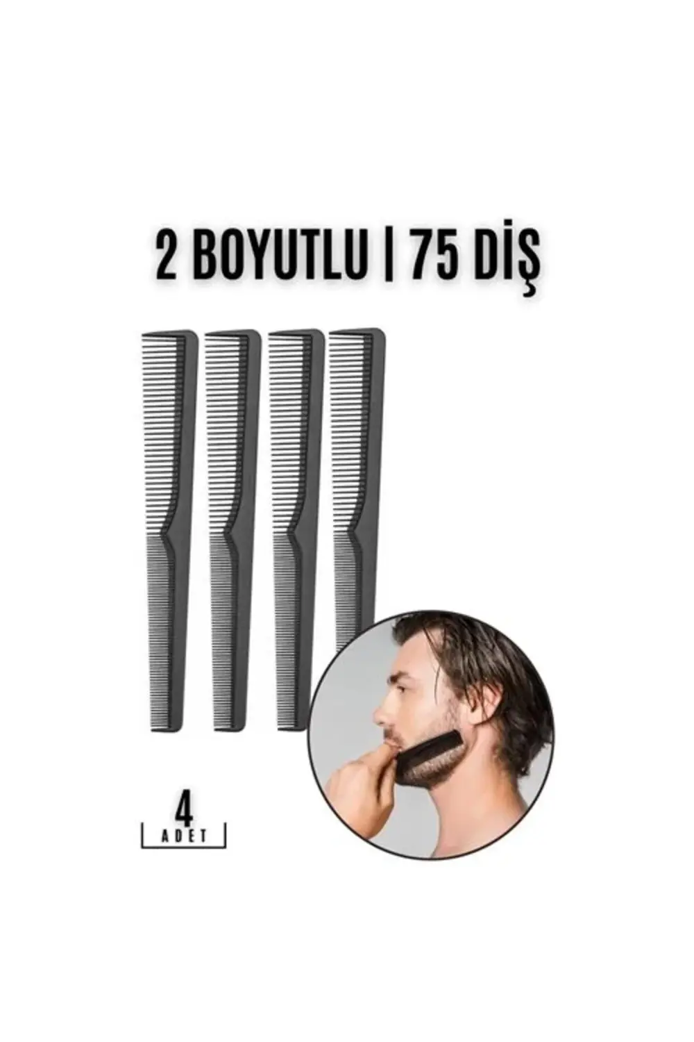 Bfs Sakal Bıyık Saç Tarağı 4 Lü Set Jess Design