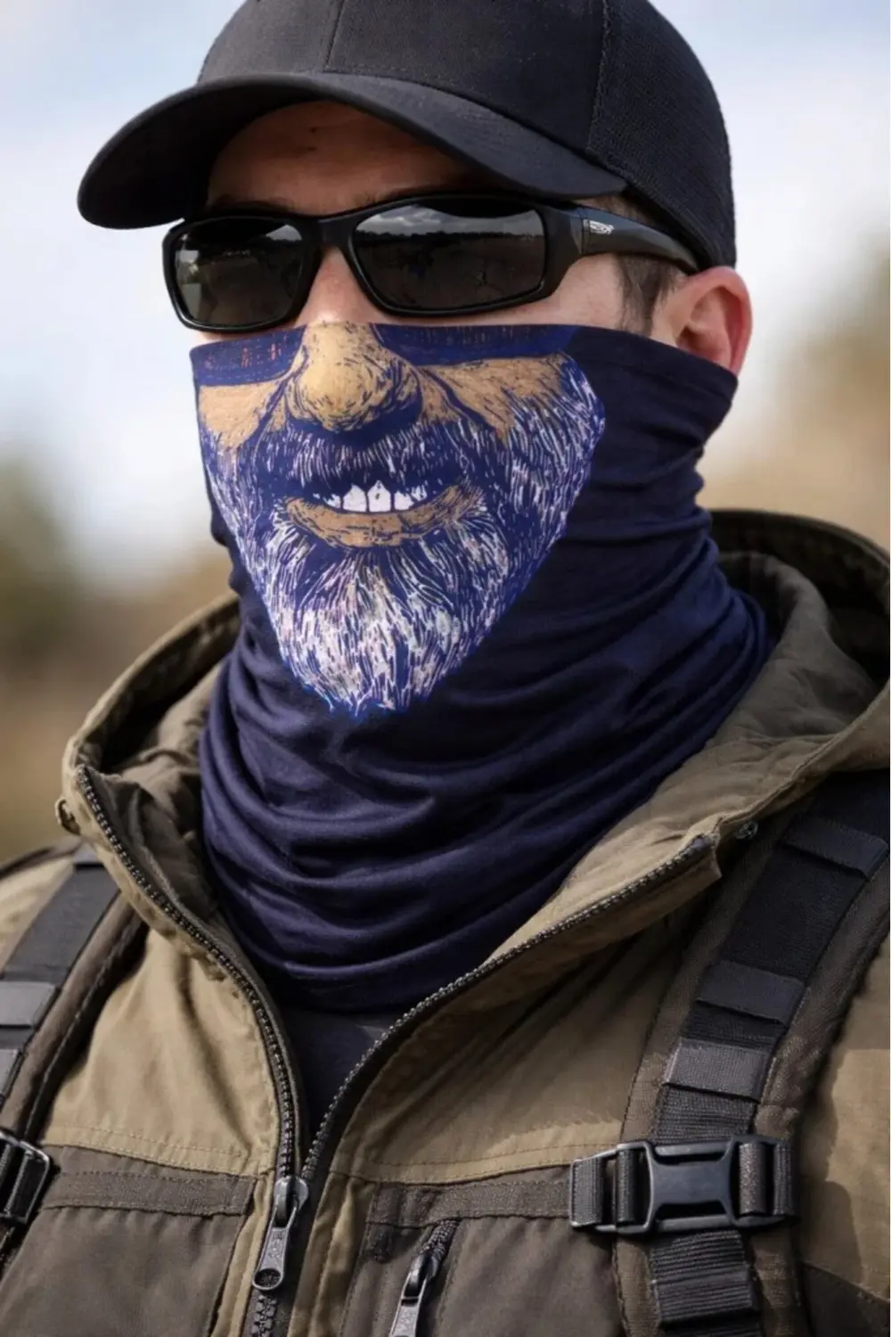 BFS Sakallı Yüz Desenli Baf – Çok Amaçlı Boyunluk & Maske 1 No