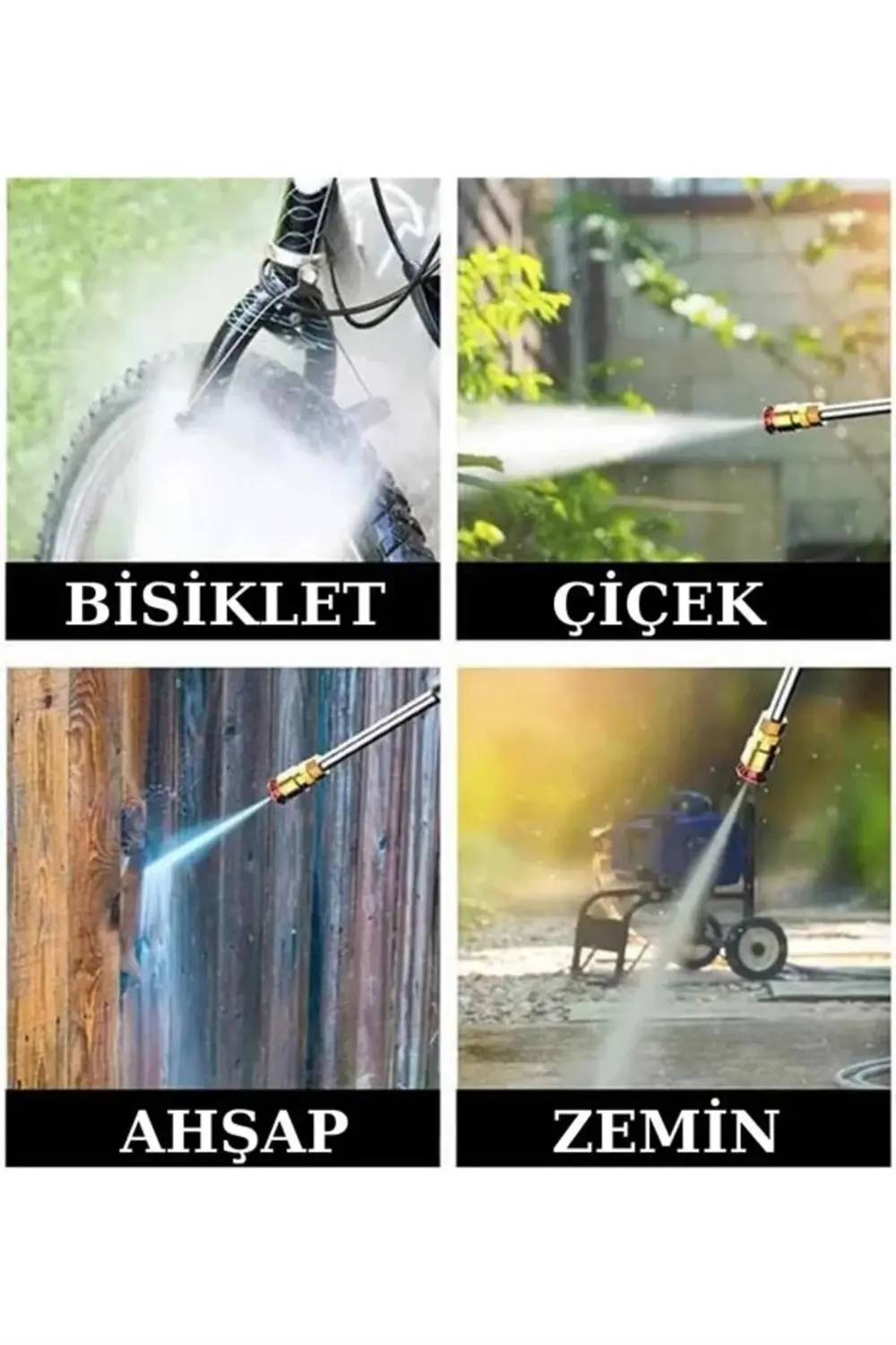 BFS Şarjlı Oto Yıkama, Bahçe Sulama Tabancası Makinesi Yüksek Bas