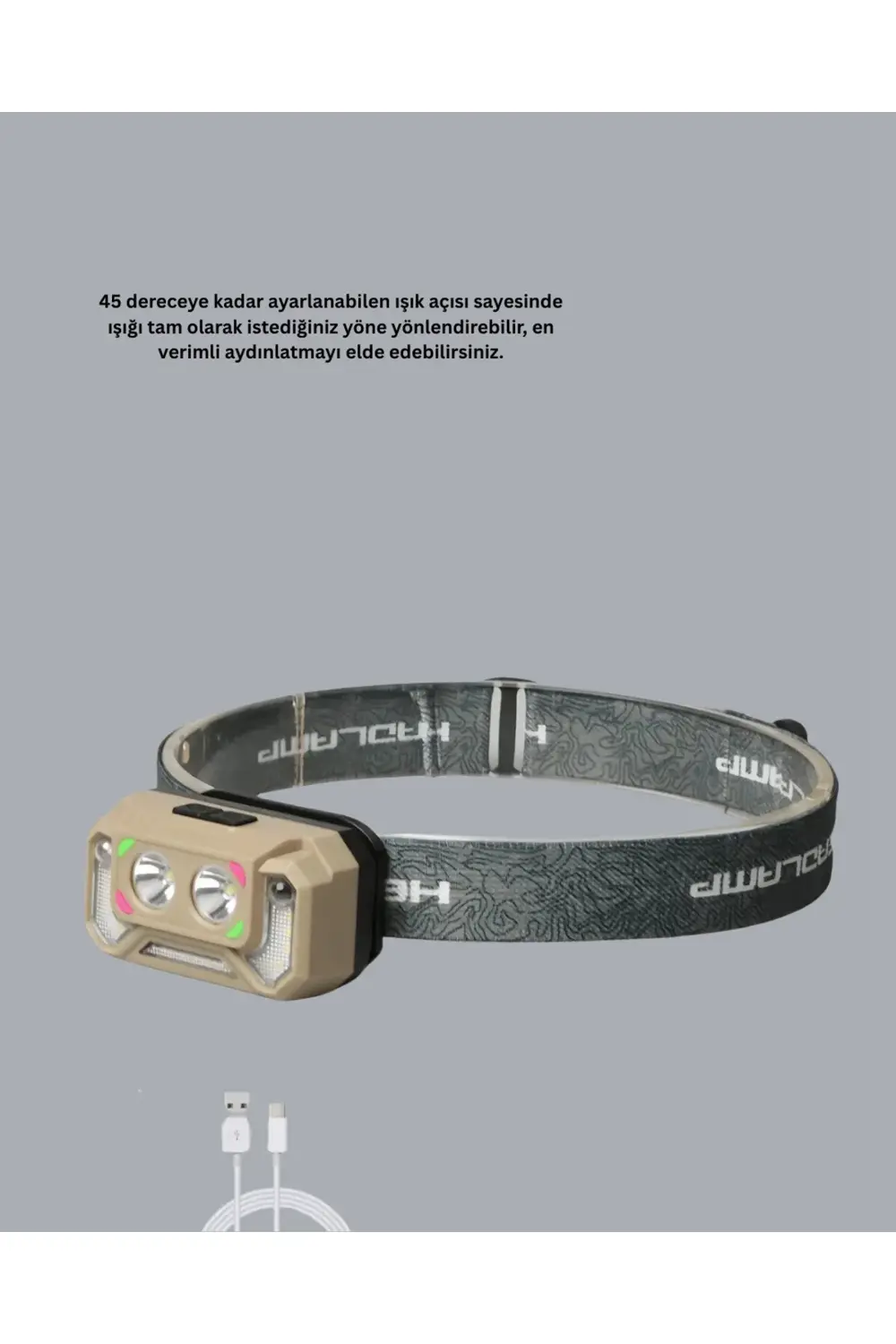 BFS Şarjlı Wave Sensörlü LED Kafa Feneri Outdoor Kullanım