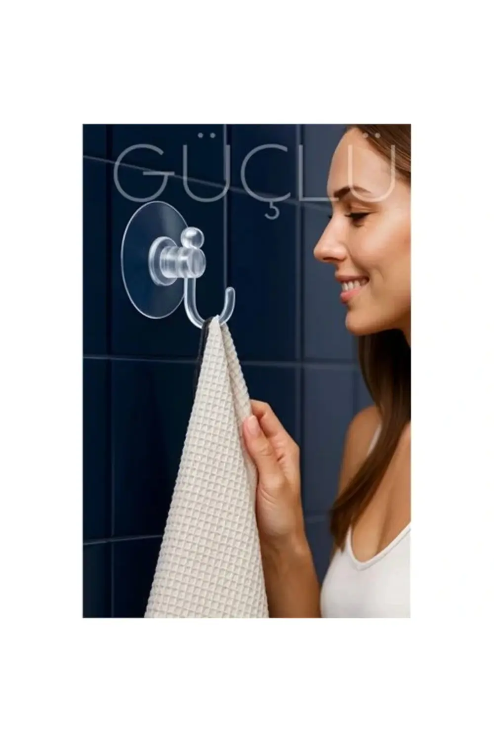 BFS Şeffaf Askılı Vantuz Kanca | Banyo & Mutfak Duvar Askısı (4cm